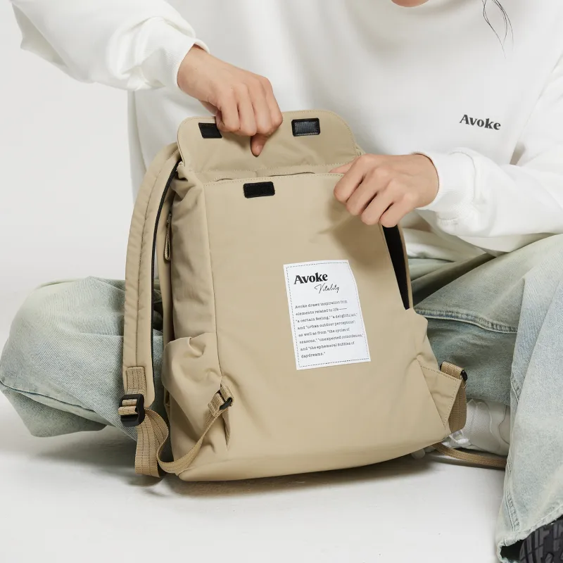 AVOKE Three Proofings Air Nylon Side Loading Backpack Backpack Unisex Multicolor-3