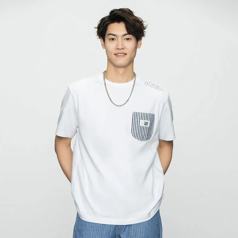 Lee T Shirts Men White-2