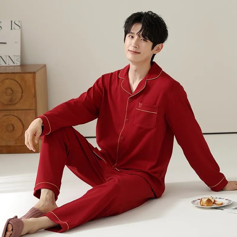 DAMOS·LOVE Pajama Set Men's Red-1