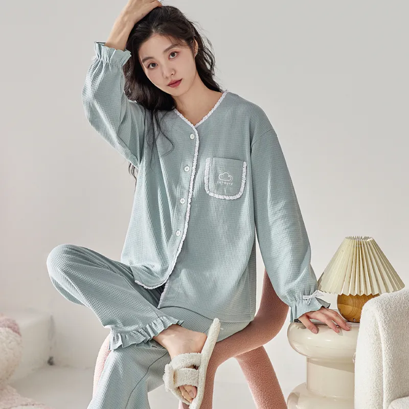 DAMOS·LOVE Pajama Set Women's Lake Green-1