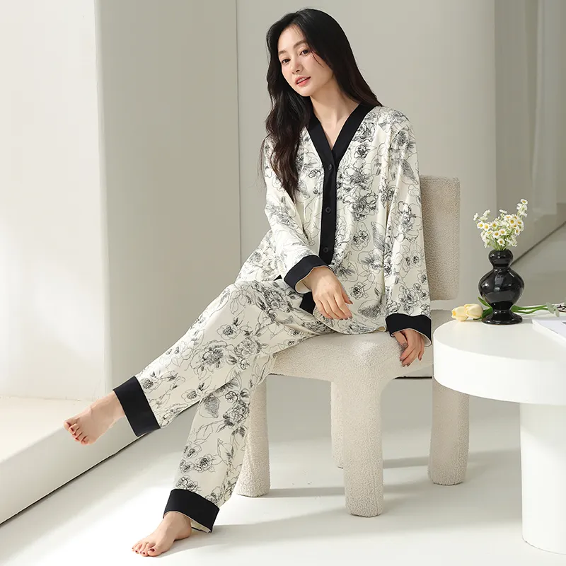 DAMOS·LOVE Pajama Set Women's White-4