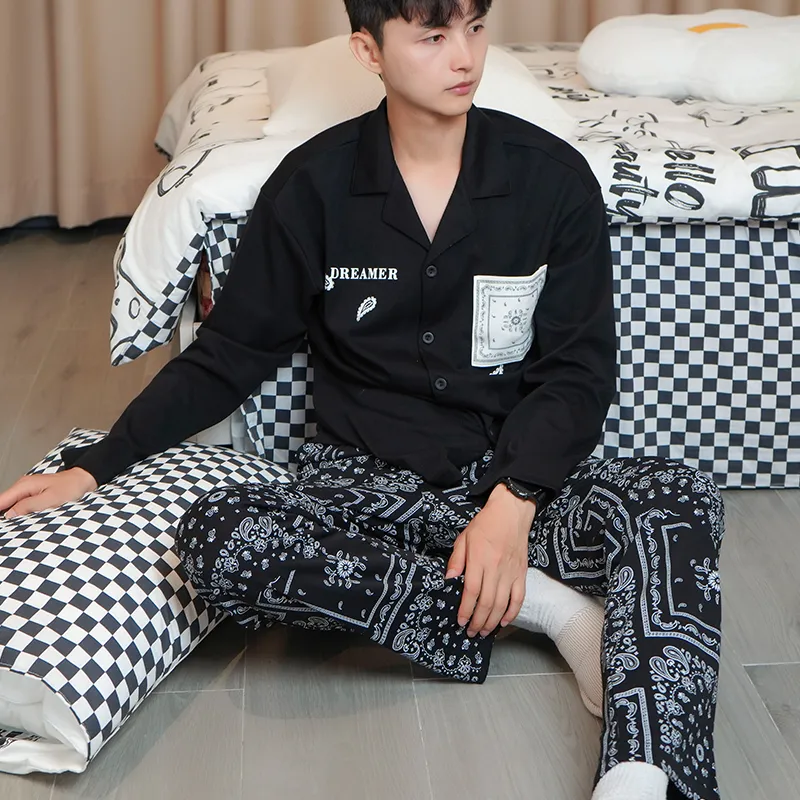 DAMOS·LOVE Pajama Set Men's Gift Box Set Black-3