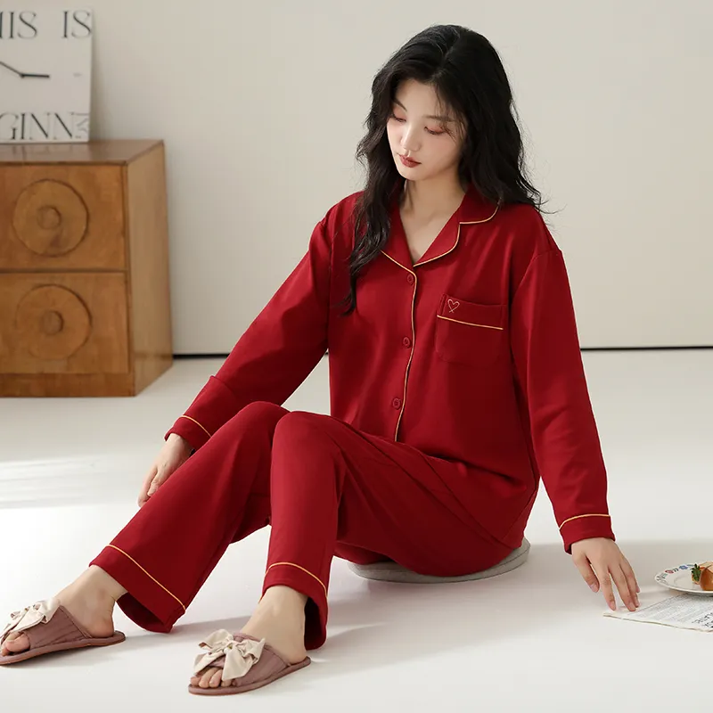 DAMOS·LOVE Pajama Set Women's Red-5