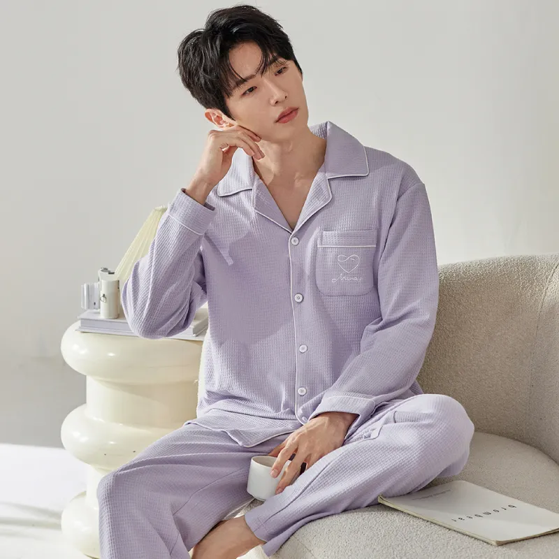 DAMOS·LOVE Pajama Set Men's Purple-1