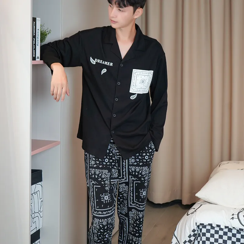 DAMOS·LOVE Pajama Set Men's Gift Box Set Black-4