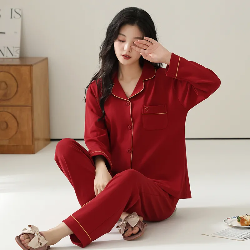 DAMOS·LOVE Pajama Set Women's Red-2