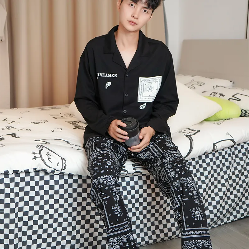DAMOS·LOVE Pajama Set Men's Gift Box Set Black-5
