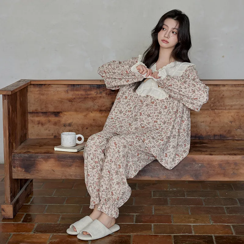DAMOS·LOVE Pajama Set Women's Brown-4