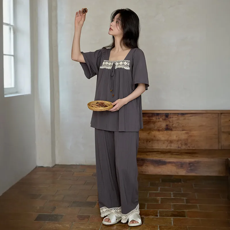 DAMOS·LOVE Pajama Set Women's Gray-1