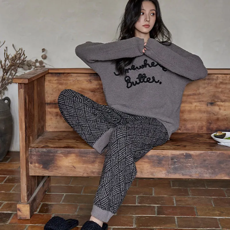 DAMOS·LOVE Pajama Set Women's Gray-4