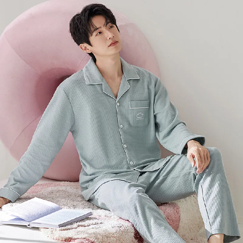 DAMOS·LOVE Pajama Set Men's Lake Green-4