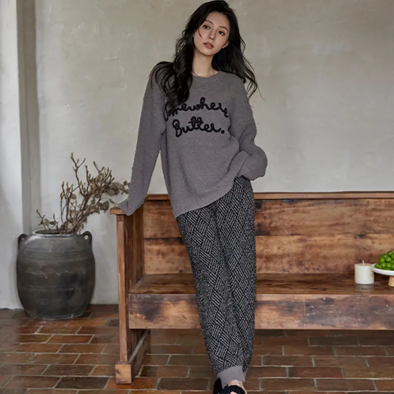 DAMOS·LOVE Pajama Set Women's Gray-3