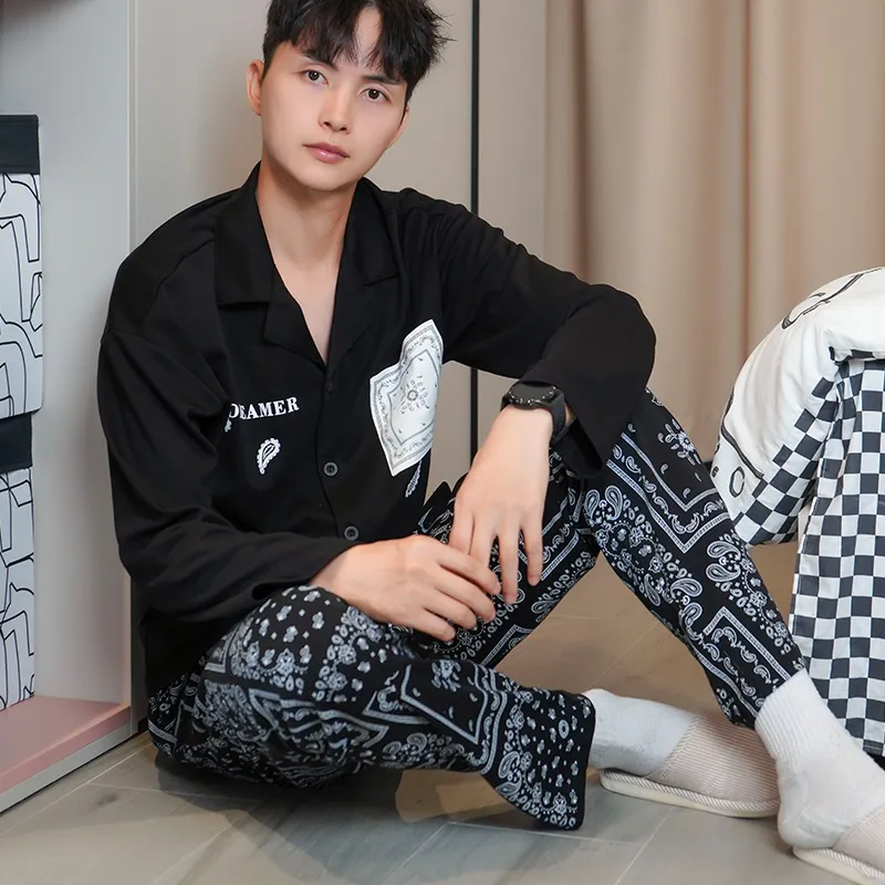 DAMOS·LOVE Pajama Set Men's Gift Box Set Black-6