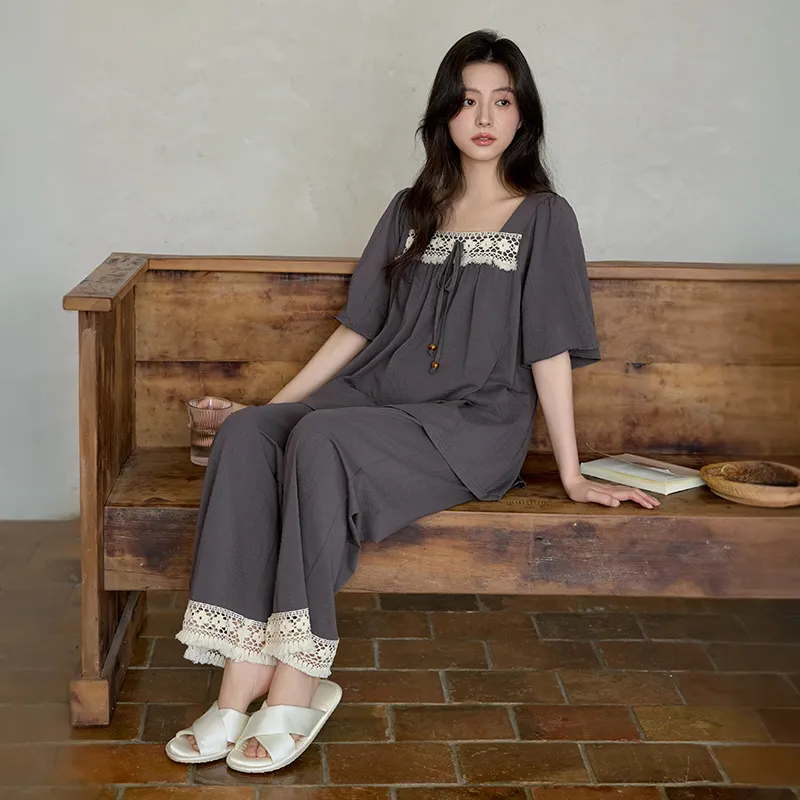 DAMOS·LOVE Pajama Set Women's Gray-2