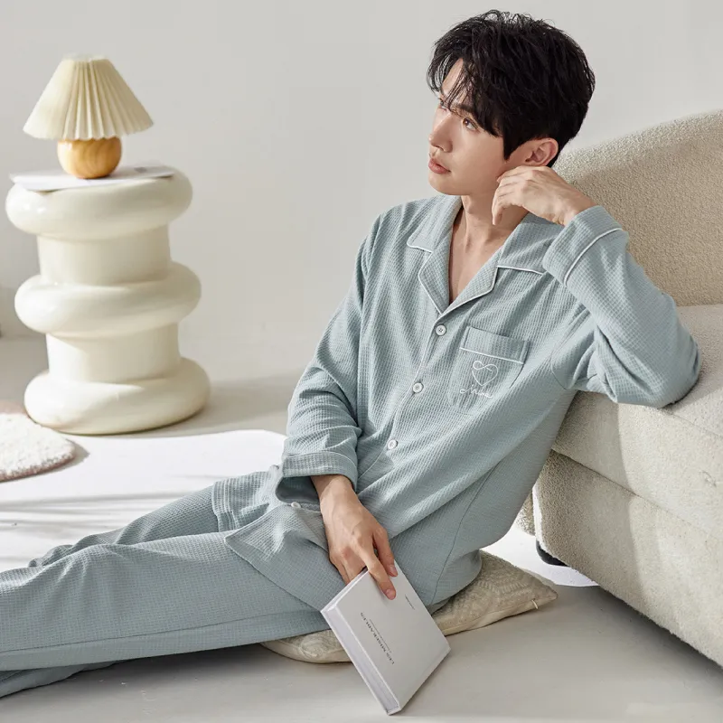 DAMOS·LOVE Pajama Set Men's Lake Green-3