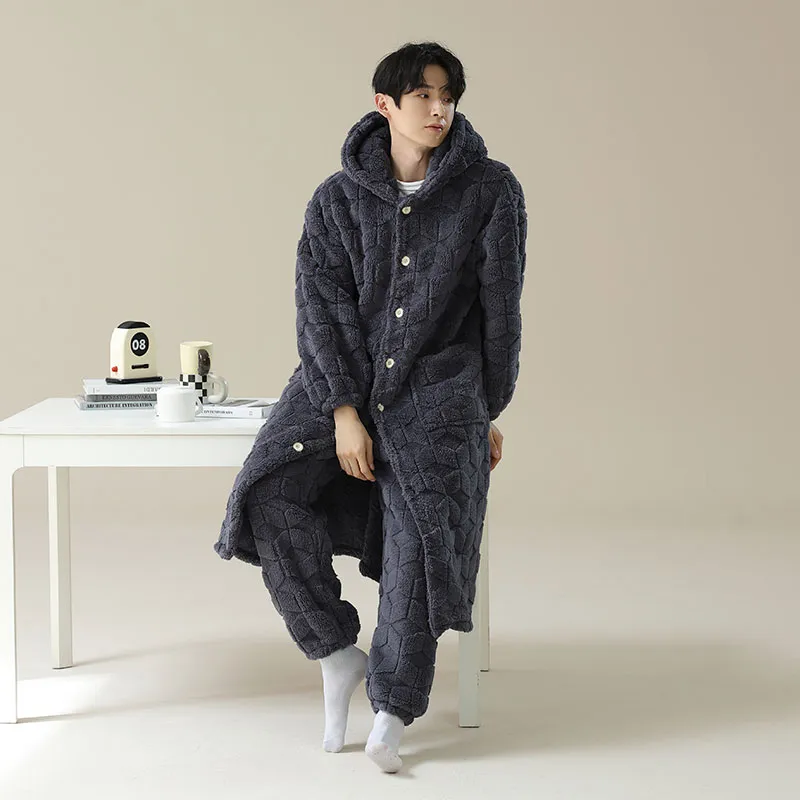 DAMOS·LOVE Pajama Set Men's Dark Gray-1