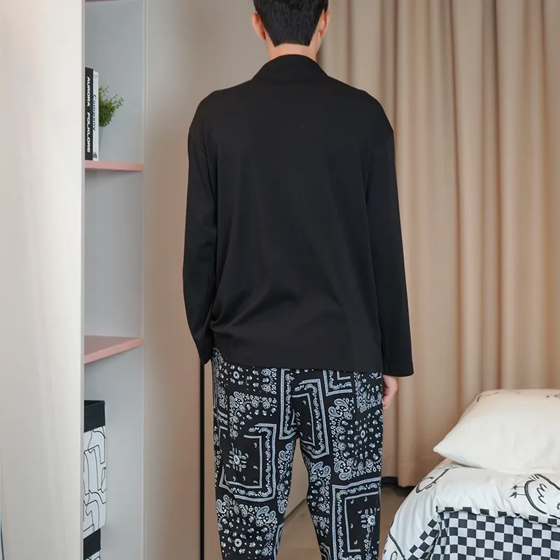 DAMOS·LOVE Pajama Set Men's Gift Box Set Black-7