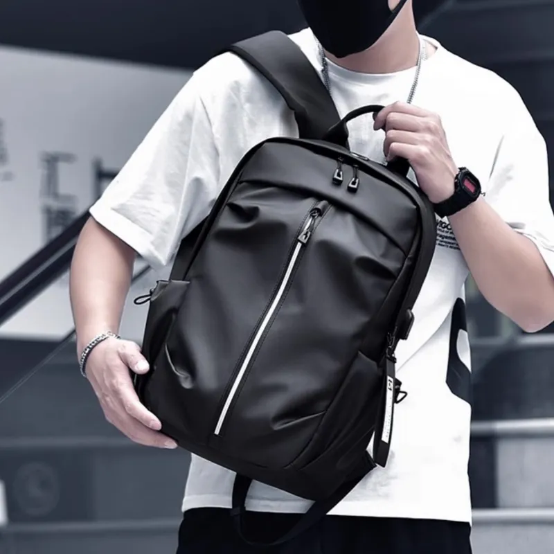 HACIN Oxford Backpack Regular Men's Black/Gray-3