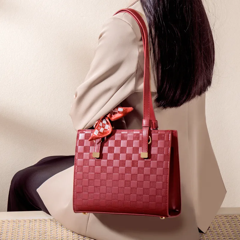 HACIN Pu Handbag, Shoulder Bag Regular Women's Red-6