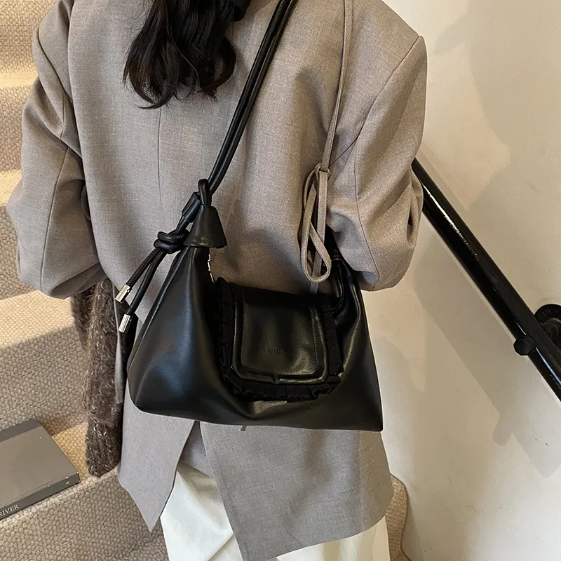 HACIN PU Crossbody Bag Regular Women's Black/Khaki/Coffee-2