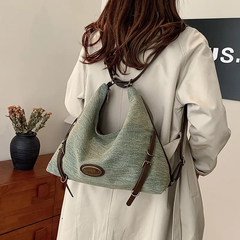 HACIN Denim Shoulder Bag Regular Women's Blue-3