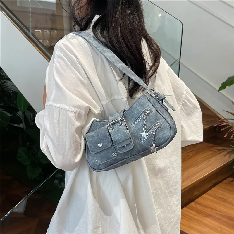 HACIN PU Crossbody Bag, Shoulder Bag Women's Khaki/Light Blue/Dark Blue/Beige-6