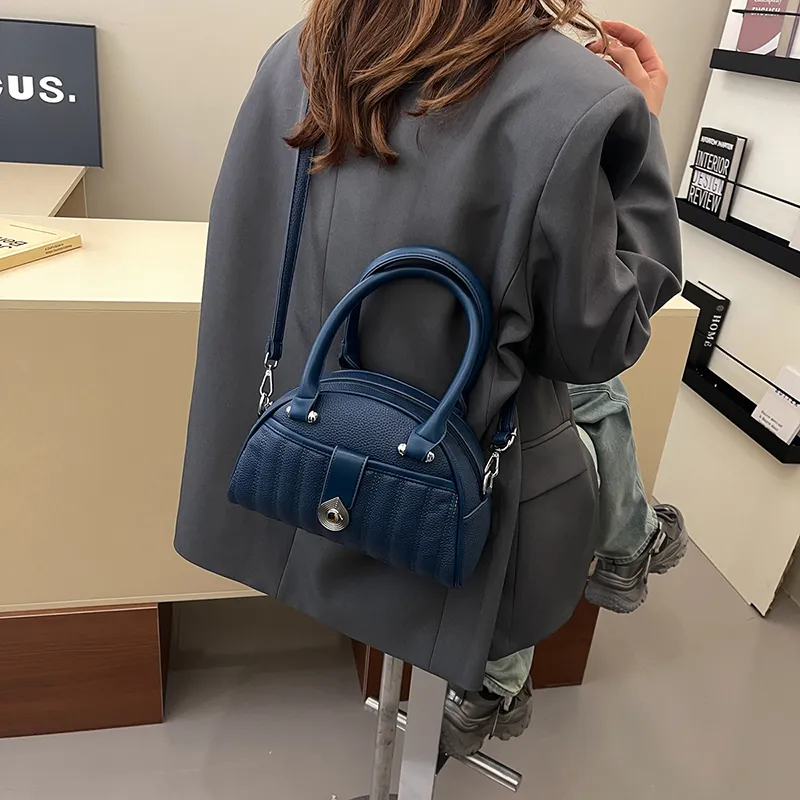 HACIN PU Handbag Regular Women's White/Black/Pink/Burgundy/Khaki/Blue/Coffee-10