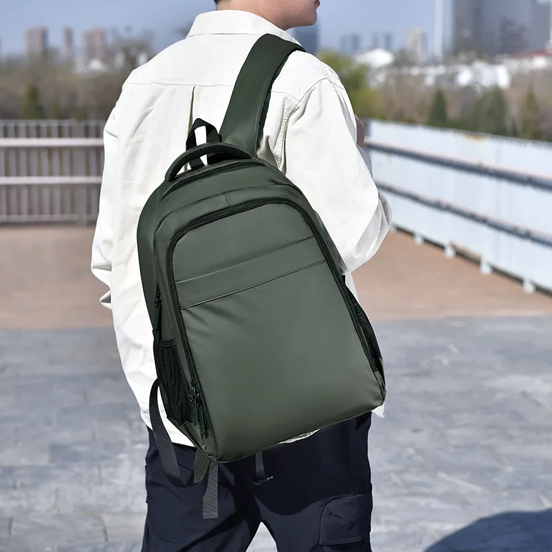 HACIN Oxford Backpack Men's Gray/Black/Green-6