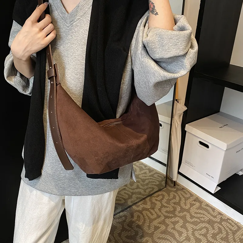 HACIN Pu Crossbody Bag Shoulder Bag Regular Women's Black/Coffee/Brown-4