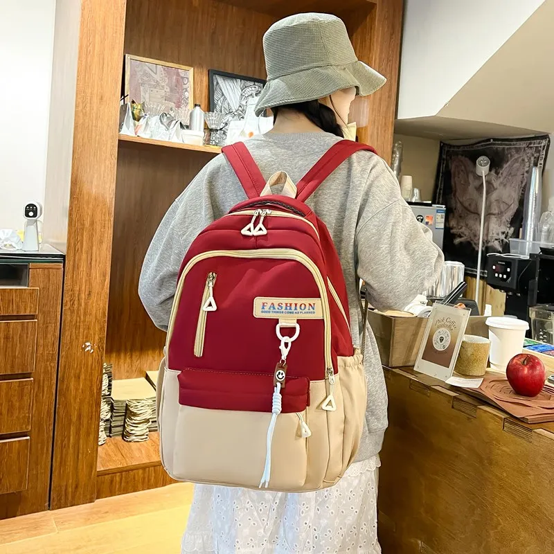 HACIN Composite Cloth Backpack Unisex Multicolor-14