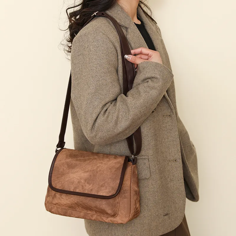 HACIN PU Shoulder Bag, Crossbody Bag Regular Women's Gray/Black/Khaki/Blue/Brown-8