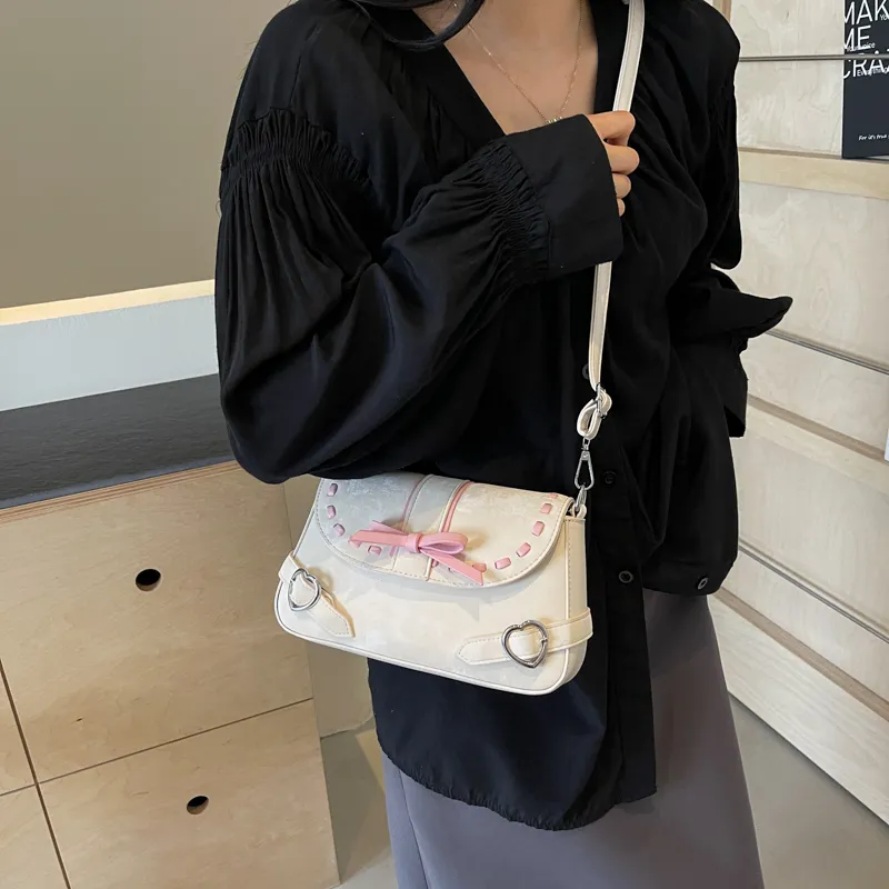 HACIN PU Crossbody Bag Regular Women's White/Blue/Pink-1