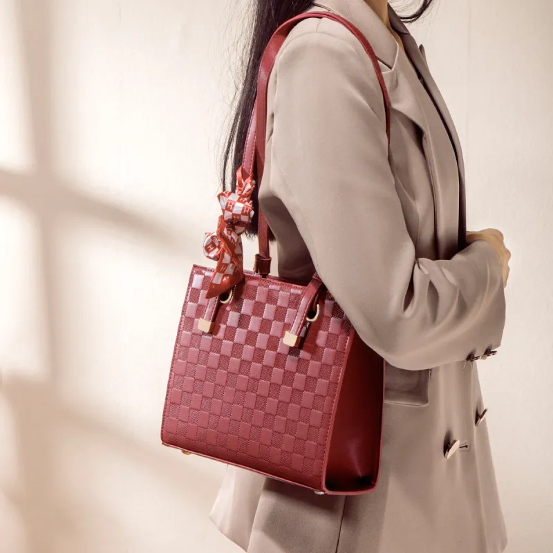 HACIN Pu Handbag, Shoulder Bag Regular Women's Red-7