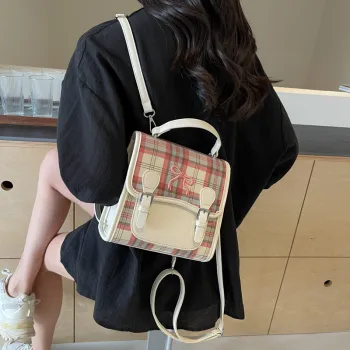HACIN PU Backpack Handbag Shoulder Bag Regular Women's White/Pink