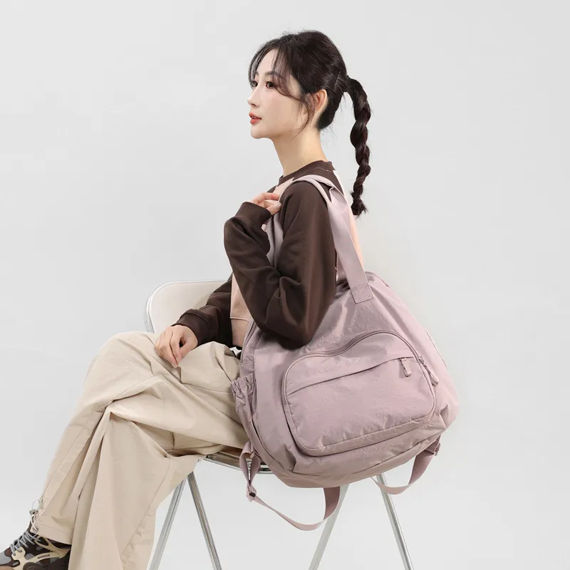HACIN Nylon Backpack Unisex Multicolor-3