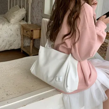 HACIN PU Shoulder Bag, Crossbody Bag Regular Women's White/Pink