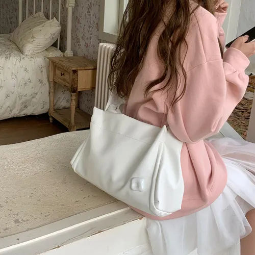 HACIN PU Shoulder Bag, Crossbody Bag Regular Women's White/Pink