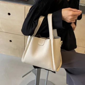 HACIN PU Shoulder Bag, Crossbody Bag, Handbag Regular Women's White