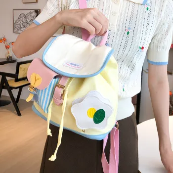HACIN Canvas Backpack Regular Women's Yellow