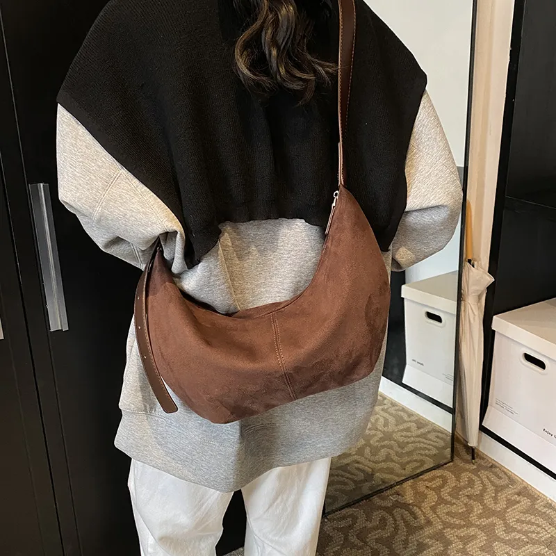 HACIN Pu Crossbody Bag Shoulder Bag Regular Women's Black/Coffee/Brown-5