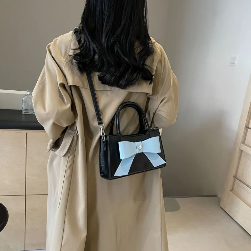 HACIN PU One Shoulder Handbag Regular Women's White/Silver/Pink/Black Blue/Black Pink-19