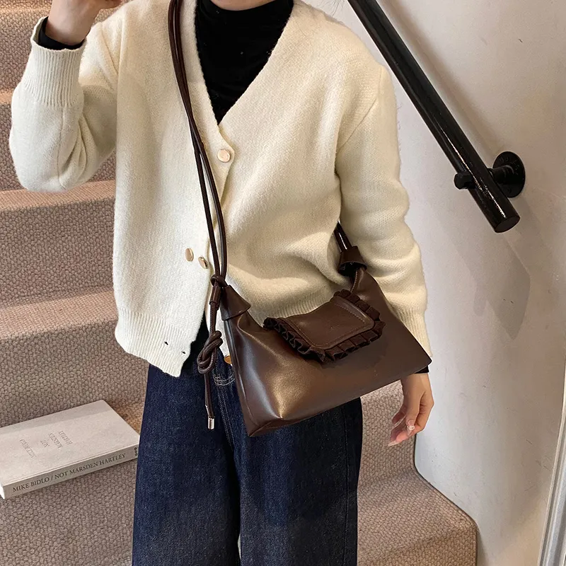 HACIN PU Crossbody Bag Regular Women's Black/Khaki/Coffee-4