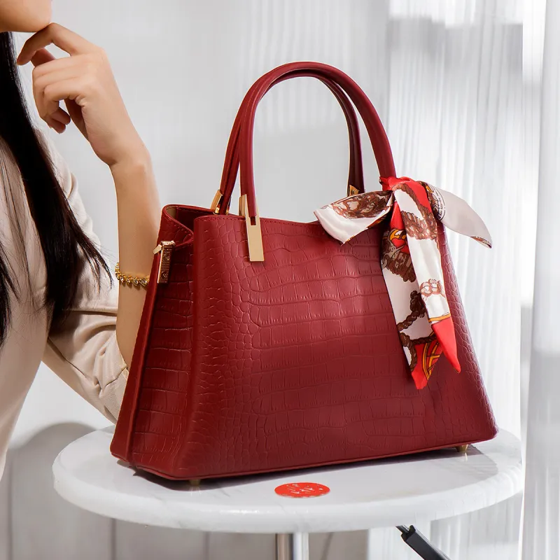 HACIN Handbags Burgundy-3