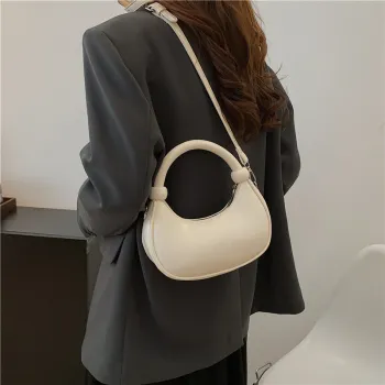 HACIN PU Handbag, Crossbody Bag Regular Women's White/Silver/Black/Laser Silver