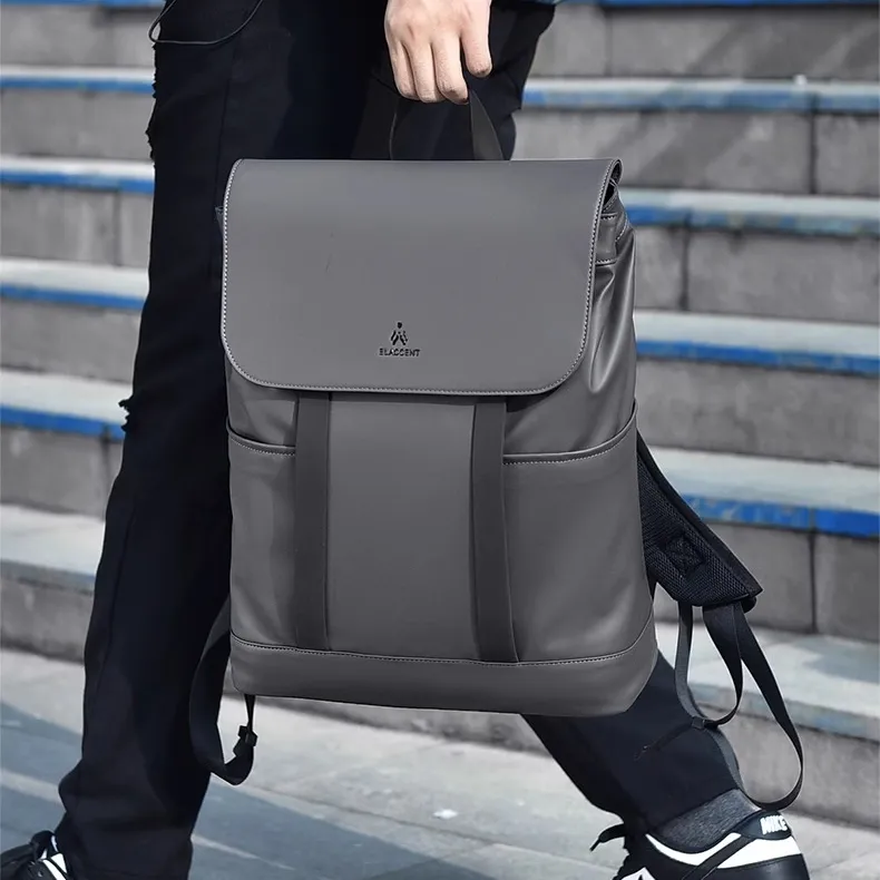 HACIN Oxford Backpack Regular Unisex Black/Gray-6