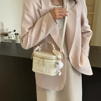 HACIN PU Crossbody Handbag Regular Women's White/Black/Green/Pink