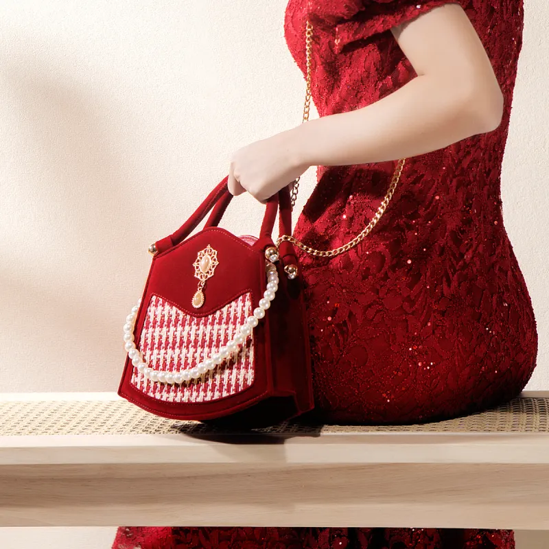 HACIN Synthetic Leather Shoulder Bag, Crossbody Bag, Handbag Regular Women's Red-3