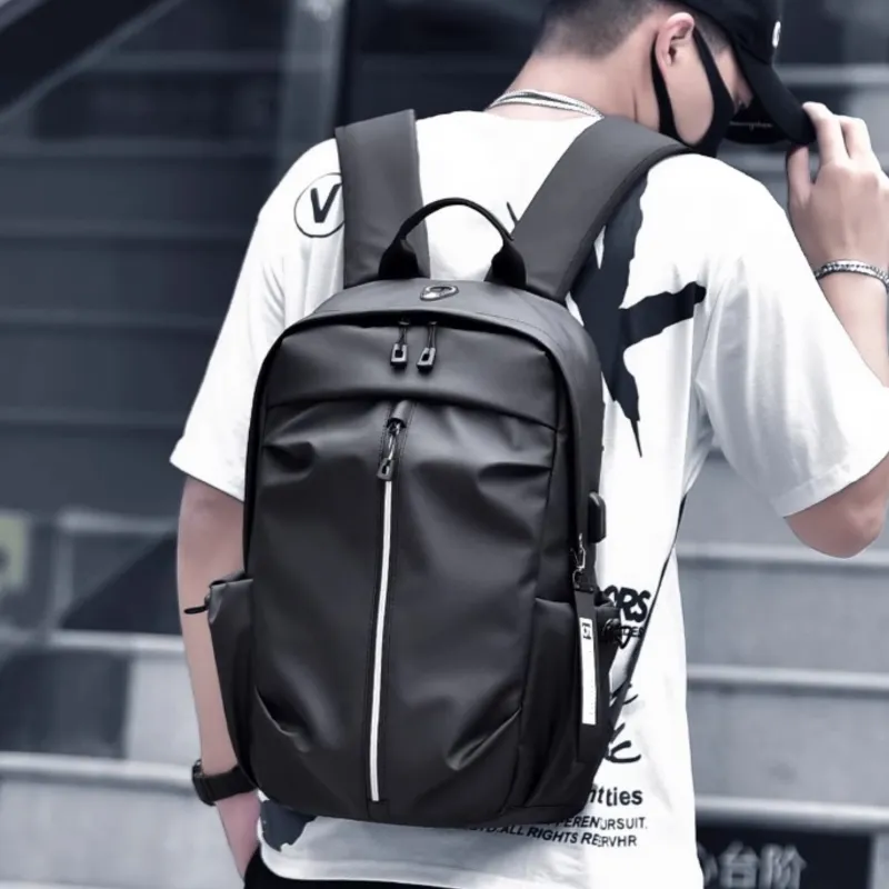 HACIN Oxford Backpack Regular Men's Black/Gray-4