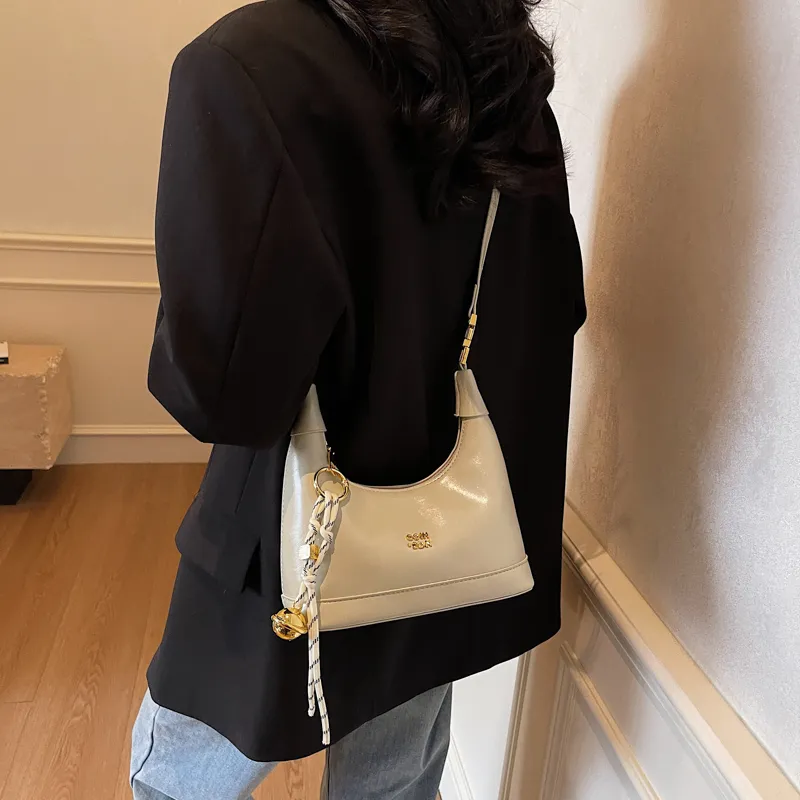 HACIN PU Shoulder Bag, Crossbody Bag, Handbag Regular Women's Black/Beige/Pink-5