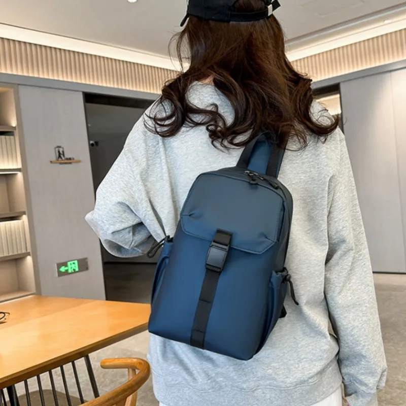 HACIN Pu Sling Bag Unisex Gray/Black/Blue-7